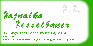 hajnalka kesselbauer business card